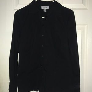 Ann Taylor Loft Women’s Black Dress Shirt